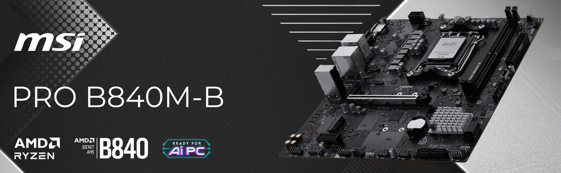MSI PRO B840M-B AM5 AMD Motherboard - Newegg.com